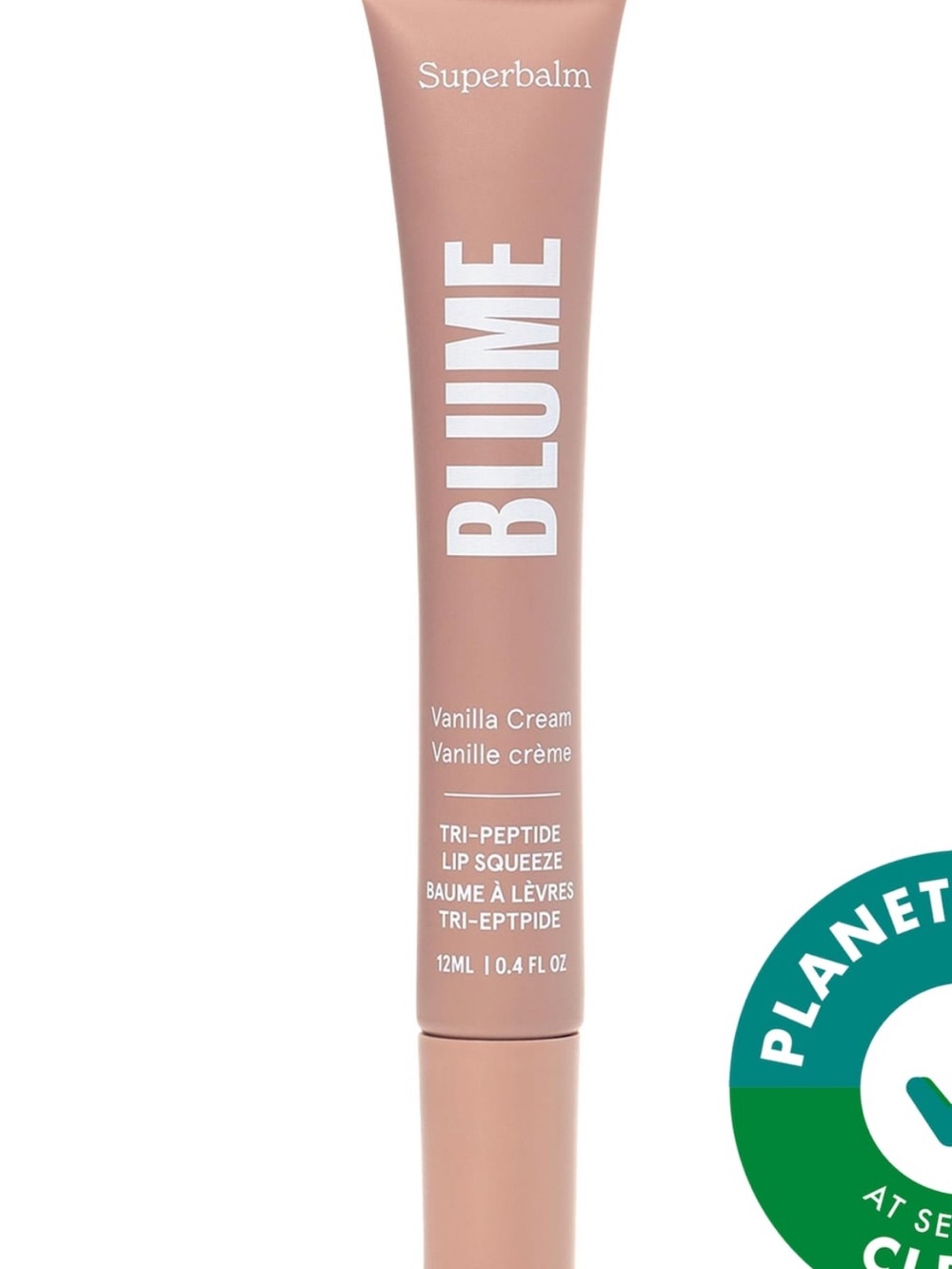 Blume Superbalm Tri-Peptide Lip Squeeze — Vanilla Cream (Pink Beige)